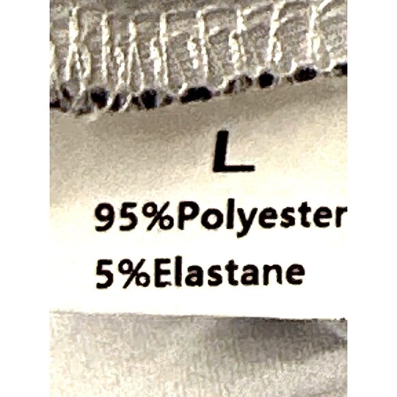 CCC Navy Blue Sleeveless Geometric Print Dress Mesh Detail Circle Pattern Large - Picture 6 of 8